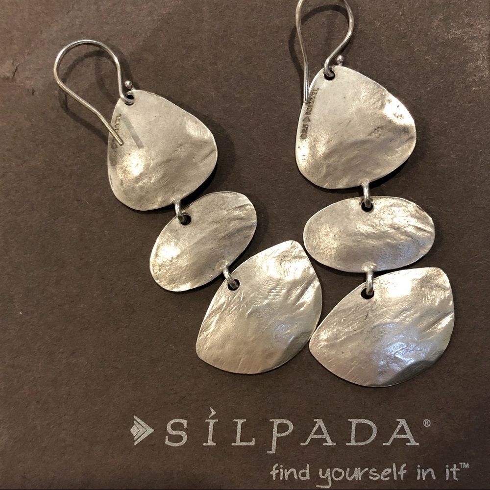 SILPADA Sterling Silver Rendezvous Graduated Triple Drop Earrings